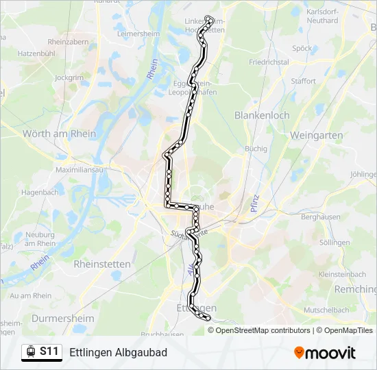 S11 Light Rail Line Map