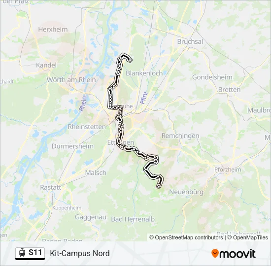 S11 Light Rail Line Map