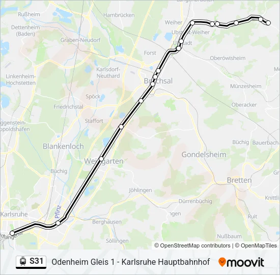 S31 Light Rail Line Map