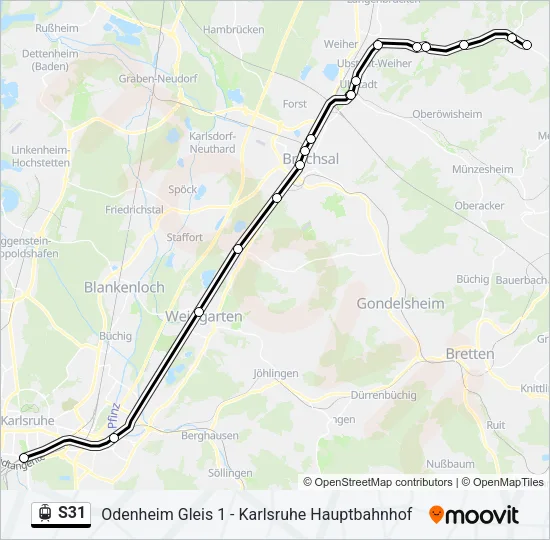 S31 Light Rail Line Map