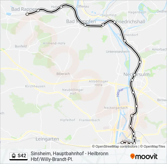 S42 Light Rail Line Map