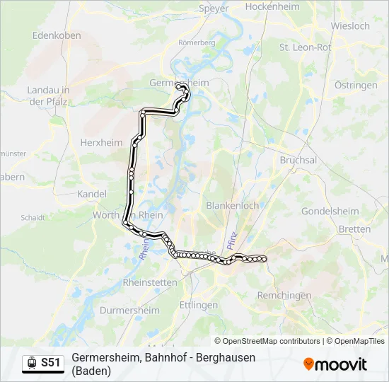 S51 Light Rail Line Map