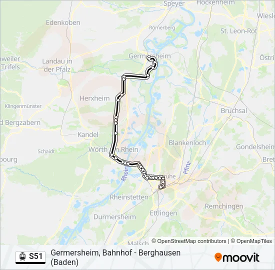 S51 Light Rail Line Map