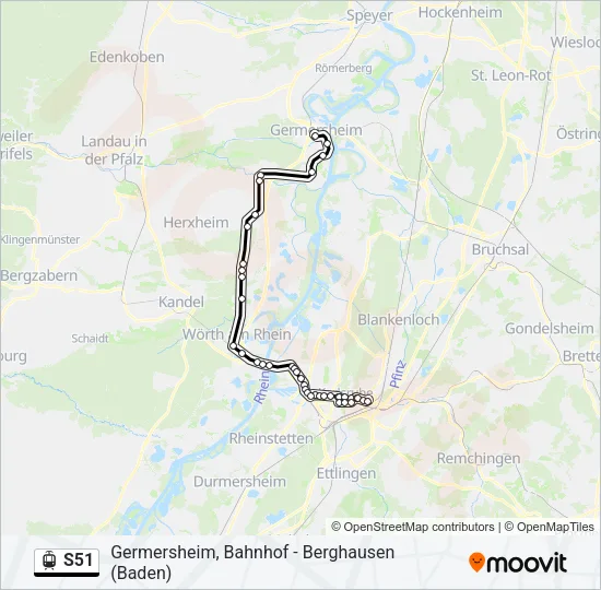 S51 Light Rail Line Map