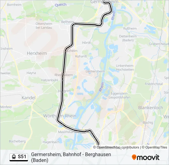 S51 Light Rail Line Map