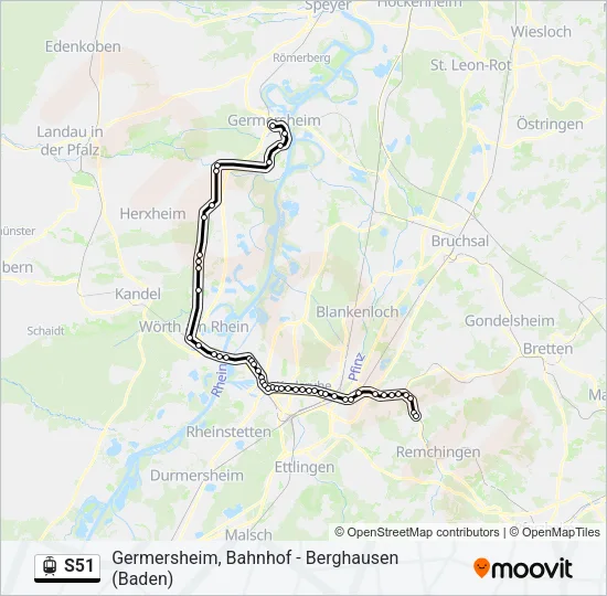 S51 Light Rail Line Map