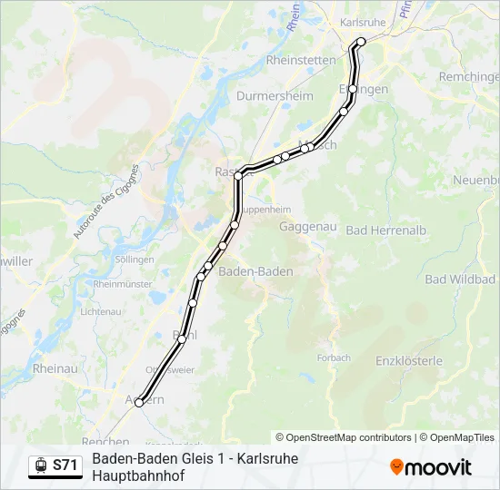 S71 Light Rail Line Map