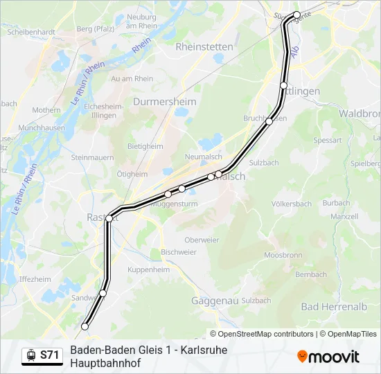 S71 Light Rail Line Map