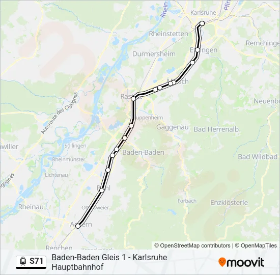 S71 Light Rail Line Map
