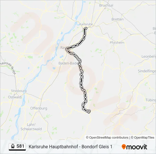 S81 Light Rail Line Map