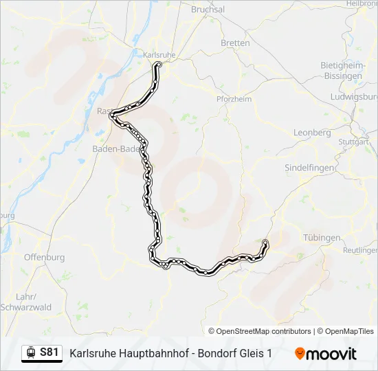 S81 Light Rail Line Map