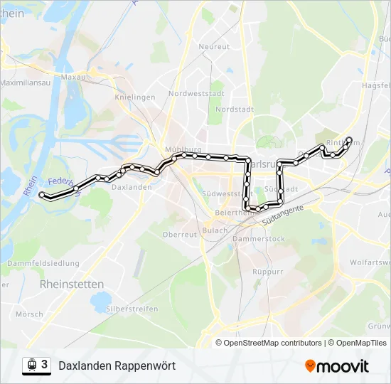 3 Light Rail Line Map