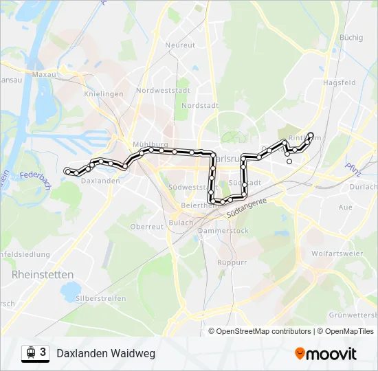 3 Light Rail Line Map