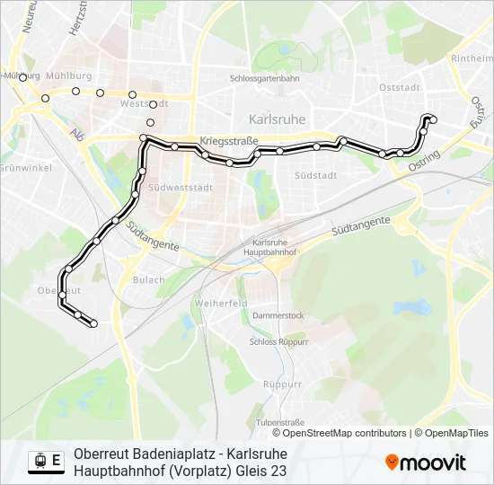 E Light Rail Line Map
