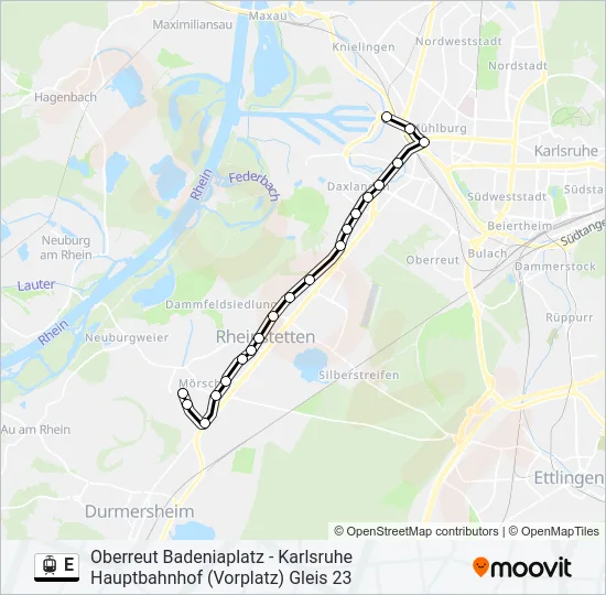 E Light Rail Line Map
