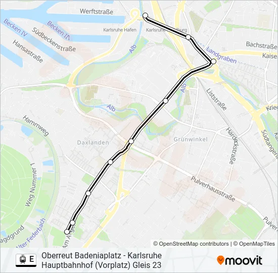 E Light Rail Line Map
