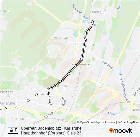 E Light Rail Line Map