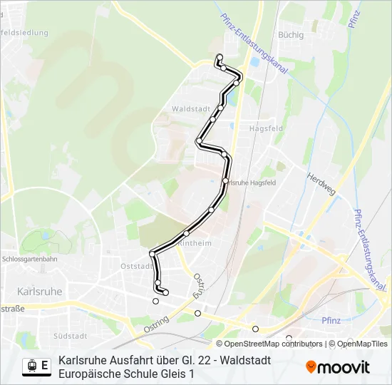 E Light Rail Line Map