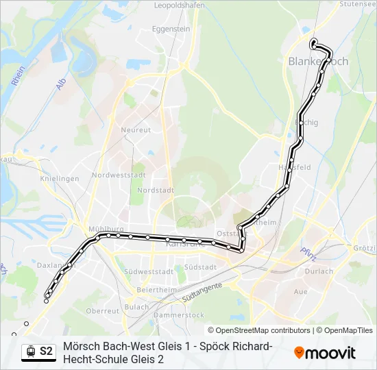 S2 Light Rail Line Map
