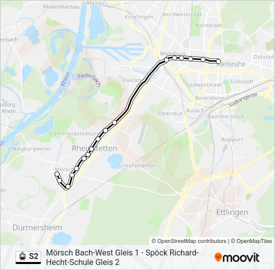 S2 Light Rail Line Map