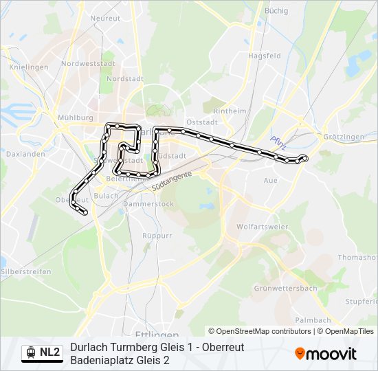 NL2 Light Rail Line Map