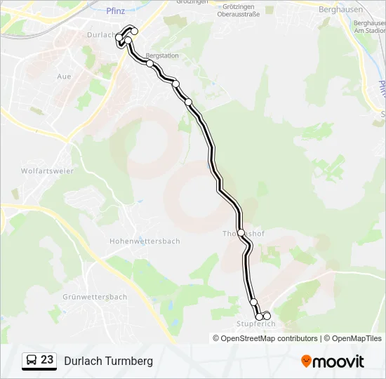23 Bus Line Map