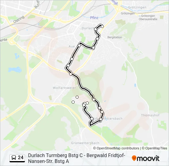 24 Bus Line Map