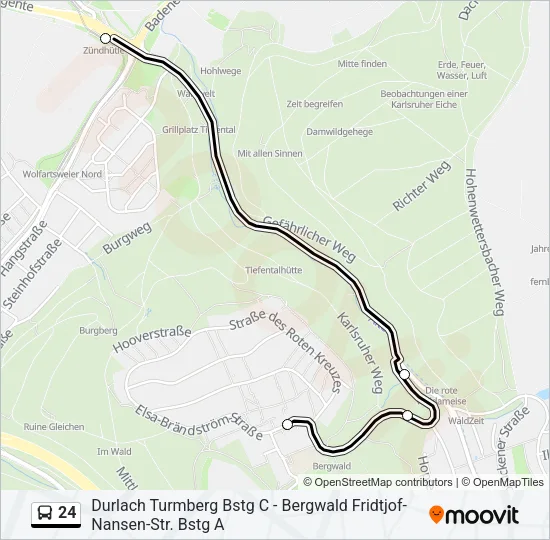 24 Bus Line Map