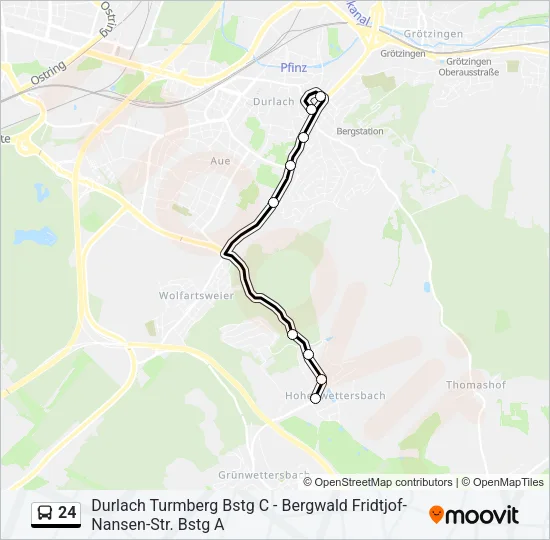 24 Bus Line Map