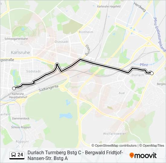 24 Bus Line Map