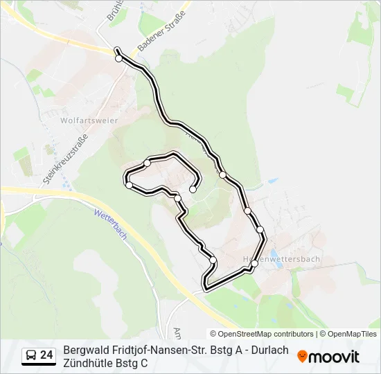 24 Bus Line Map