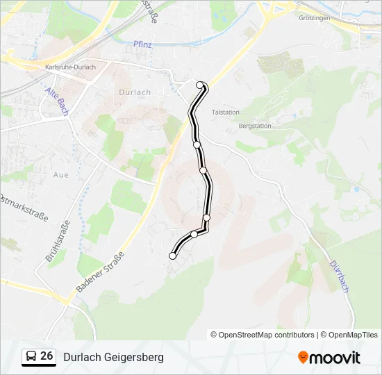 26 Bus Line Map