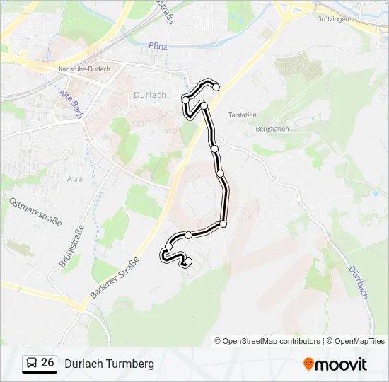 26 Bus Line Map