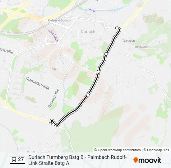 27 Bus Line Map