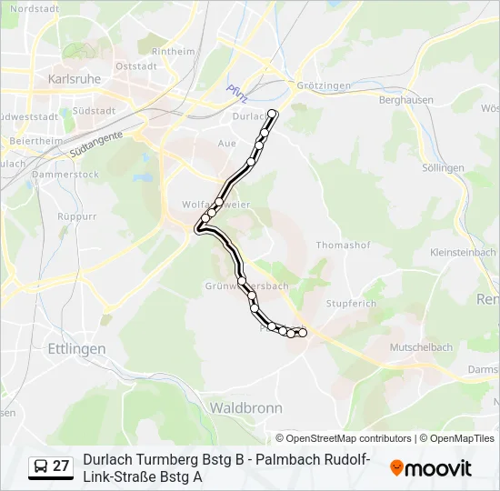 27 Bus Line Map
