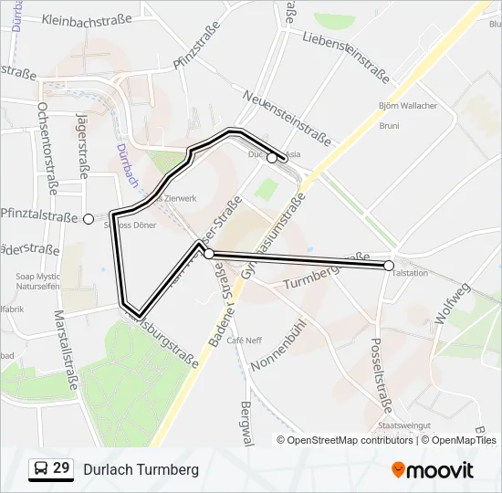29 Bus Line Map