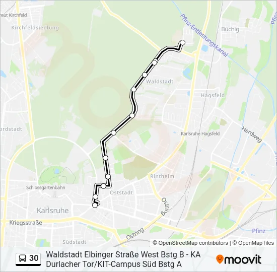 30 Bus Line Map