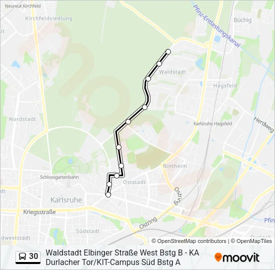 30 Bus Line Map