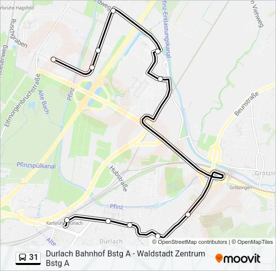 31 Bus Line Map