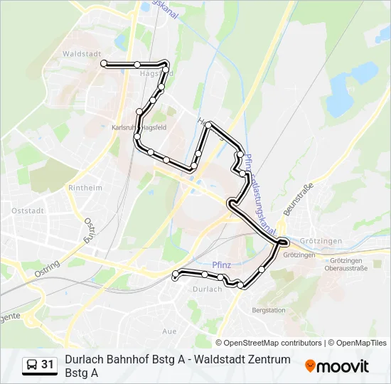31 Bus Line Map