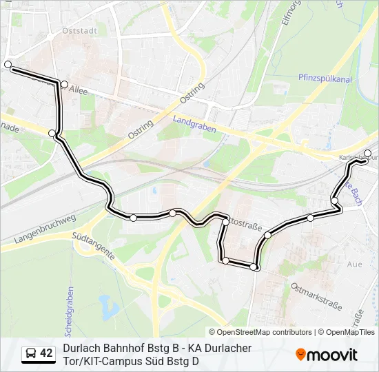 42 Bus Line Map