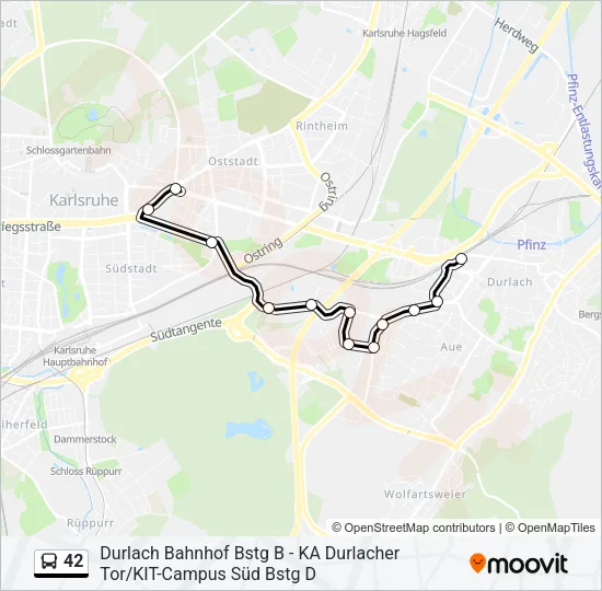 42 Bus Line Map