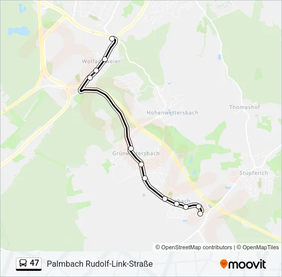 47 Bus Line Map