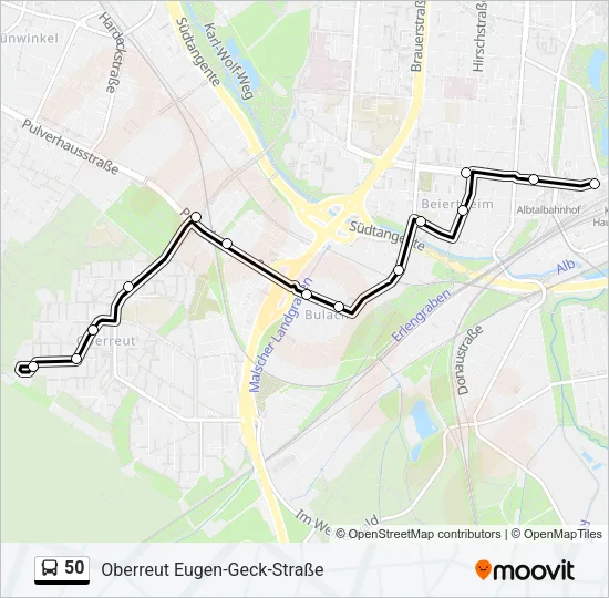 50 Bus Line Map