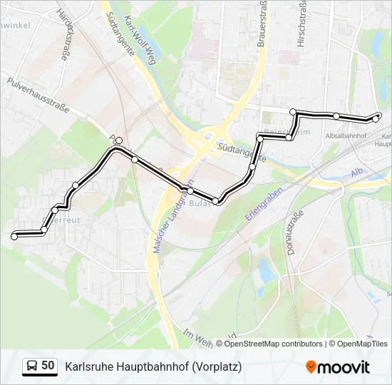 50 Bus Line Map