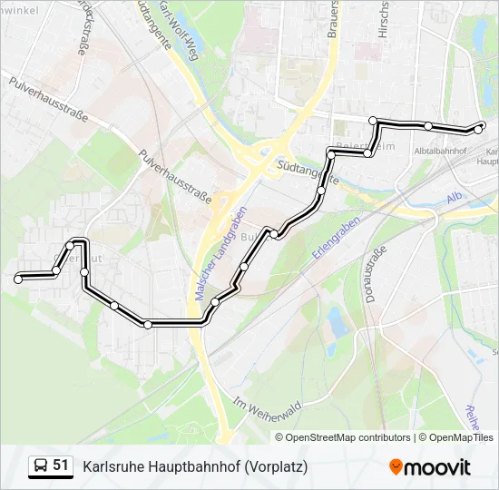 51 Bus Line Map