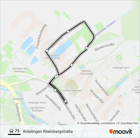 75 Bus Line Map