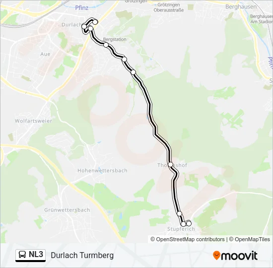 NL3 Bus Line Map