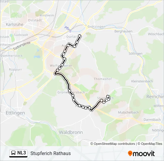 NL3 Bus Line Map