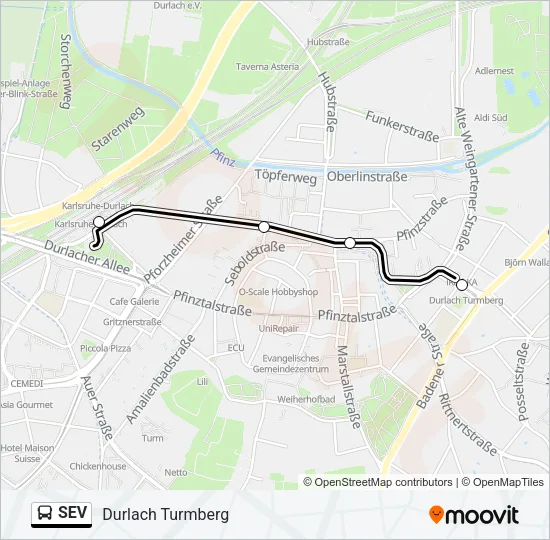 SEV Bus Line Map